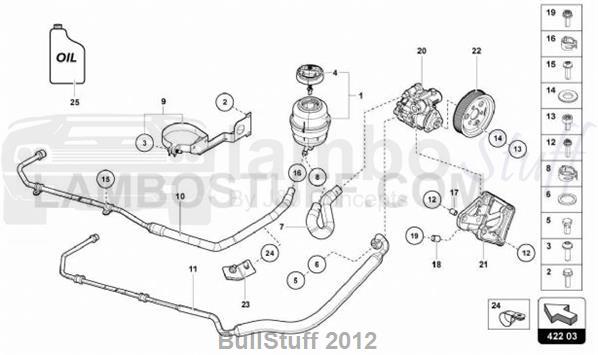 2017 Lamborghini AVENTADOR S CANADA FOR POWER STEERING (422.03.00)